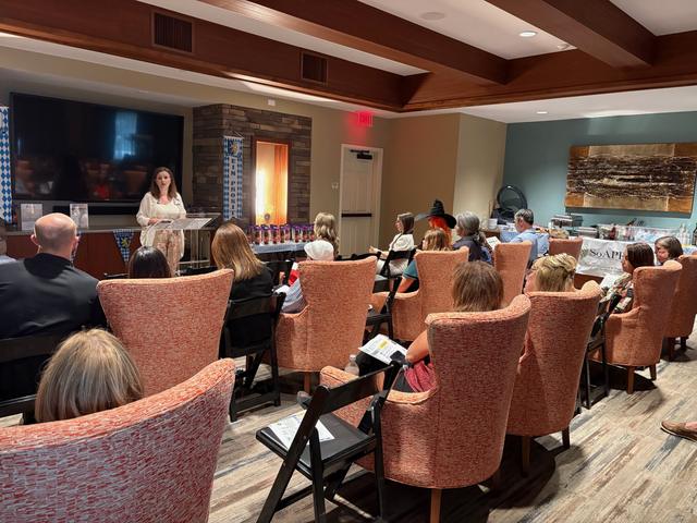 A presentation underway for SoAPRA members