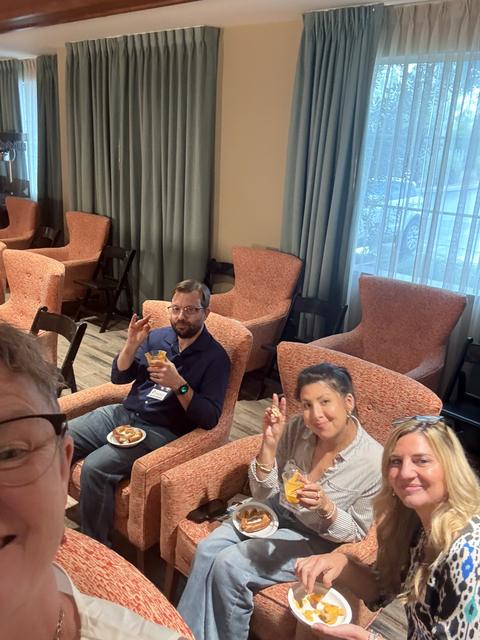 Members relaxing together in the lounge