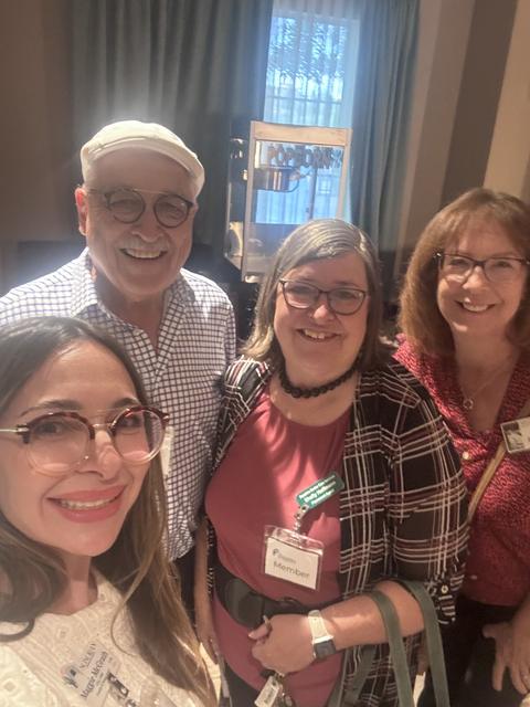 A group selfie with friends from the chapter
